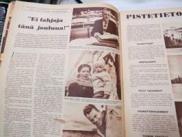 Kuvaposti 1957 nr 50, ilmestynyt 12.12.1957, sis. mm. seur. artikkelit / kuvat / mainokset; Agatha Christie jatkokertomus &quot;Murha junassa&quot; alkaa, Suomen