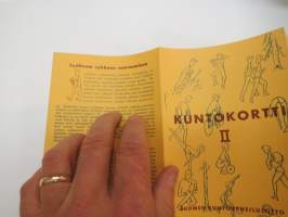 Kuntokortti II -kuntourheilun suoritus, -ohje- ja kilpailukortti - Suomen Kuntourheiluliitto ry -practise and competition card for fittnes sports