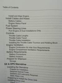 Volvo Penta Installation C - Sterndrive Gasoline Engines - bensiinikäyttöisen sisäperämoottorin asennus, katso tarkemmat mallien merkinnät kuvasta.