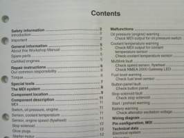 Volvo Penta Workshop manual A - Group 30 Electrical system, Marine Diesel engines, katso tarkemmat mallien merkinnät kuvasta.