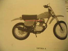 Honda XR75K4  1partslist varaosaluettelo
