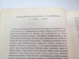 Kymen Jääkäripataljoona (50 vuotta), sisältää joukko-osaston histoariaa, osallistuminen sotiin, eri kirjoittajien artikkeleita -military unit history