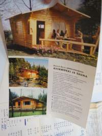Kause Oy - tehdasvalmisteinen kesämökki ja sauna - myyntiesite, piirustuksia, rakennuslupahakemus, toimituslista -brochure &amp; documents for summer cottage / sauna