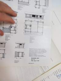 Kause Oy - tehdasvalmisteinen kesämökki ja sauna - myyntiesite, piirustuksia, rakennuslupahakemus, toimituslista -brochure &amp; documents for summer cottage / sauna