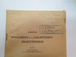 Ehdotus Pyhäjärven (T.L.) kalastuksen järjestämiseksi -fishing principles of Pyhäjärvi, proposal