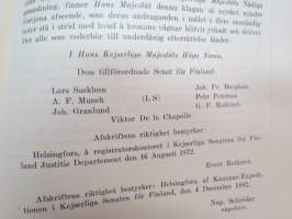 Selostus Kokemäenjoen pato- ja nuottakalastuspaikkojen omistus- ja käyttöoikeudesta - Med svenskspråkig översikt -ancient fishing rights of Kokemäenjoki river