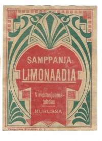 Samppanja  Limonaadia -  juomaetiketti, Tampereen Kivipaino Oy