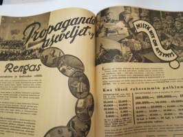 Hurtti Ukko / Hurttiukko 1942 nr 10 - Suomen sodan  sankaritarinoita, sis. mm. seur. artikkelit / kuvat / mainokset; Tenho Palsa - Tankki palaa, Eero Kiviranta