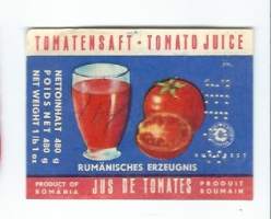 Tomato Juice  -  tuote-etiketti