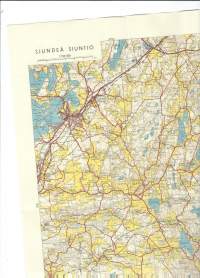 Siuntio Sjundeå 1963 -  kartta