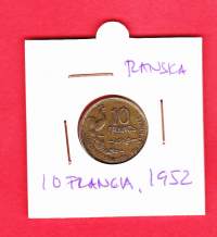 Ranska 10 Frangia 1952.