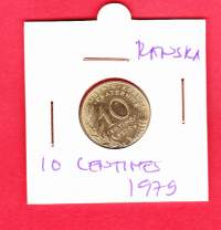 Ranska 10 centimes 1979.