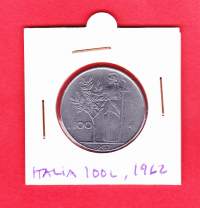 Italia 100 Liiraa 1962