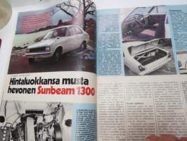 Moottori 1974 nr 1, sisältää mm. seur. artikkelit / kuvat / mainokset; Saab, Sunbeam 1300, Muistatko Adlerin?, RAC - Suomalaissirkus Englannin metsissä, Ladut