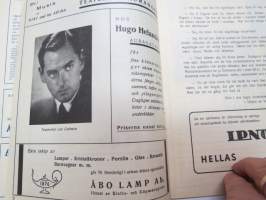 Åbo Svenska Teater 1940-1941 Program - Skolka skolan (Unentschuldige Stunde) -teatterin ohjelmalehtinen / theatre program