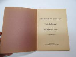 Puheluwarasto Wenäjän, Suomen ja Ruotsin kielellä. / Rysk, Svensk och Finsk parlör. / Russkije, Finskije i Schwédskije Rasgoworji i Upraschnénija. /