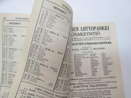 Suomalainen Almanakka ja Kalenteri 1923 - Nielsen &amp; Lundbeck - Vanhin ja Suurin Suomalainen Pankkiiriliike Amerikassa - 21-24 State Street, New York -suomalaisille