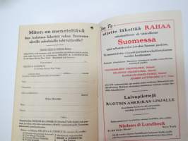 Suomalainen Almanakka ja Kalenteri 1923 - Nielsen &amp; Lundbeck - Vanhin ja Suurin Suomalainen Pankkiiriliike Amerikassa - 21-24 State Street, New York -suomalaisille