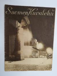 Suomen Kuvalehti 1928 nr 2, ilmestynyt 7.1.1928, sis. mm. seur. artikkelit / kuvat / mainokset; Kansikuva Helsinki rautatieasema (asematalo), Emil Cedercreutz,