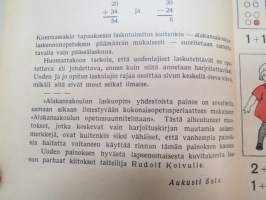 Alakansakoulun laskuoppi (Kuvitus Rudolf Koivu) -mathematics school book, illustrated by Rudolf Koivu