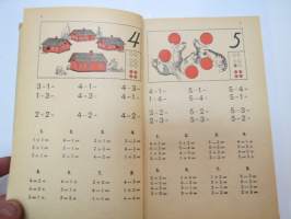 Alakansakoulun laskuoppi (Kuvitus Rudolf Koivu) -mathematics school book, illustrated by Rudolf Koivu