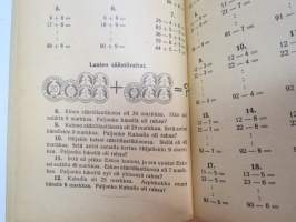 Alakansakoulun laskuoppi (Kuvitus Rudolf Koivu) -mathematics school book, illustrated by Rudolf Koivu