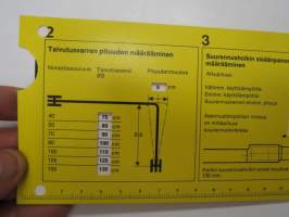 Geberit putki -vetotaulukot / laskentaväline -technical aid to measurements