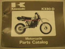 Kawasaki KX80-D ´82 parts catalogue varaosaluettelo