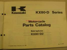 Kawasaki KX80-D ´82 parts catalogue varaosaluettelo