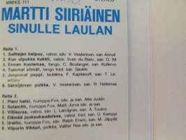 Martti Siiriäinen - Sinulle laulan -c-kasetti / c-cassette