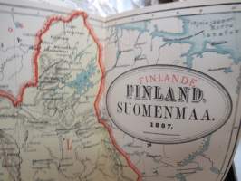 La Finlande et les finlandais par O.M. Reuter - Itenéraire historique et descriptif -ranskankielinen matkaopas Suomesta ja suomalaisista, karttaliite (koko Suomi)