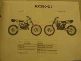 Kawasaki KX250-C ´83 parts catalogue varaosaluettelo