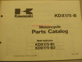 Kawasaki KDX175-B ´81 parts catalogue varaosaluettelo
