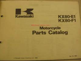 Kawasaki KX80-F ´83 parts catalogue varaosaluettelo