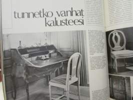 Kaunis Koti 1971 nr 2, sis. mm. seur. artikkelit / kuvat / mainokset; Tunnetko vanhat Kustavilaiset kalusteesi, Vilka Oy, katso sisältö tarkemmin kuvista.