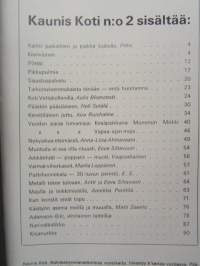 Kaunis Koti 1970 nr 2, sis. mm. seur. artikkelit / kuvat / mainokset; Metalliputkikalusteet, Putkihuonekalu -1930-luvun perintö, Arkkitehti Juhani Pallasmaa, Arne