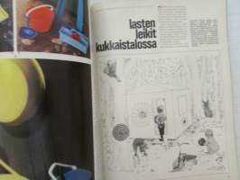 Kaunis Koti 1970 nr 4, sis. mm. seur. artikkelit / kuvat / mainokset; Punainen tupa ja perunamaa - Arkkitehti Tuula Sorainen, Käsite Vuokko, katso sisältö
