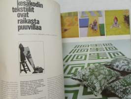 Kaunis Koti 1970 nr 4, sis. mm. seur. artikkelit / kuvat / mainokset; Punainen tupa ja perunamaa - Arkkitehti Tuula Sorainen, Käsite Vuokko, katso sisältö