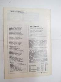 Peugeot Uutisia 1970 nr 3 heinäkuu, sis. mm. seur artikkelit / kuvat; Pakokaasuista, Autoteollisuuden toimenpiteet puhtaamman ilman polesta,Tuulilasia ei saisi