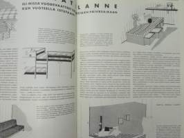 Kaunis Koti 1966 nr 4, sis. mm. seur. artikkelit / kuvat / mainokset; Kansikuva Maire Revell ja Claire Aho, Taidemaalari Kauko Lehtinen, Uima-allas yleistyvää