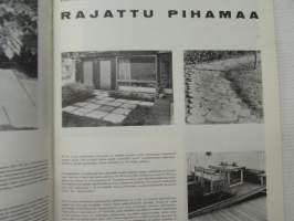 Kaunis Koti 1966 nr 4, sis. mm. seur. artikkelit / kuvat / mainokset; Kansikuva Maire Revell ja Claire Aho, Taidemaalari Kauko Lehtinen, Uima-allas yleistyvää