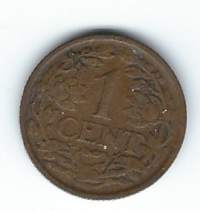 Hollanti / Alankomaaat  1 cent  1922 - ulkomainen kolikko