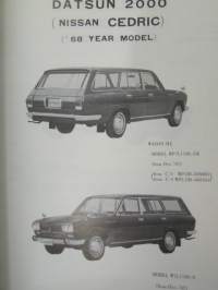 Nissan Cedric Model 130 series, Parts Catalog Pub. No C-069E -varaosaluettelo