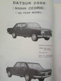 Nissan Cedric Model 130 series, Parts Catalog Pub. No C-069E -varaosaluettelo