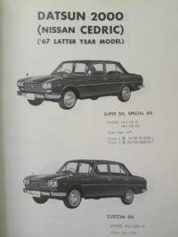 Nissan Cedric Model 130 series, Parts Catalog Pub. No C-069E -varaosaluettelo