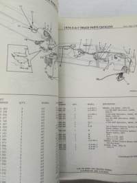 Chrysler Motors Dodge Truck Illustration 1974-77, Parts Catalog (Supersedes DX-8325) -varaosaluettelo