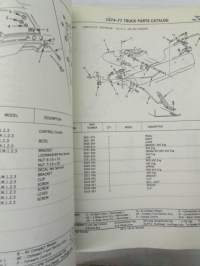 Chrysler Motors Dodge Truck Illustration 1974-77, Parts Catalog (Supersedes DX-8325) -varaosaluettelo