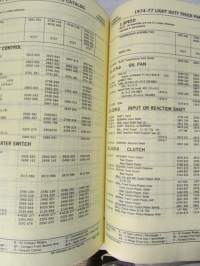 Chrysler Motors Dodge Truck Illustration 1974-77, Parts Catalog (Supersedes DX-8325) -varaosaluettelo