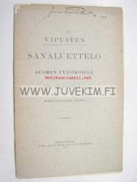 Vipusten sanaluettelo Suomen fyysikoille, Vipusten kirjoja nr 2, eripainos aikakauskirjata &quot;Suomesta&quot;