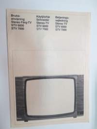 Schneider Stereo-TV STV 6000, STV 7000 Käyttöohje - Bruksanvisning - Betjeningsvejledning -instructions in finnish, swedish and danish